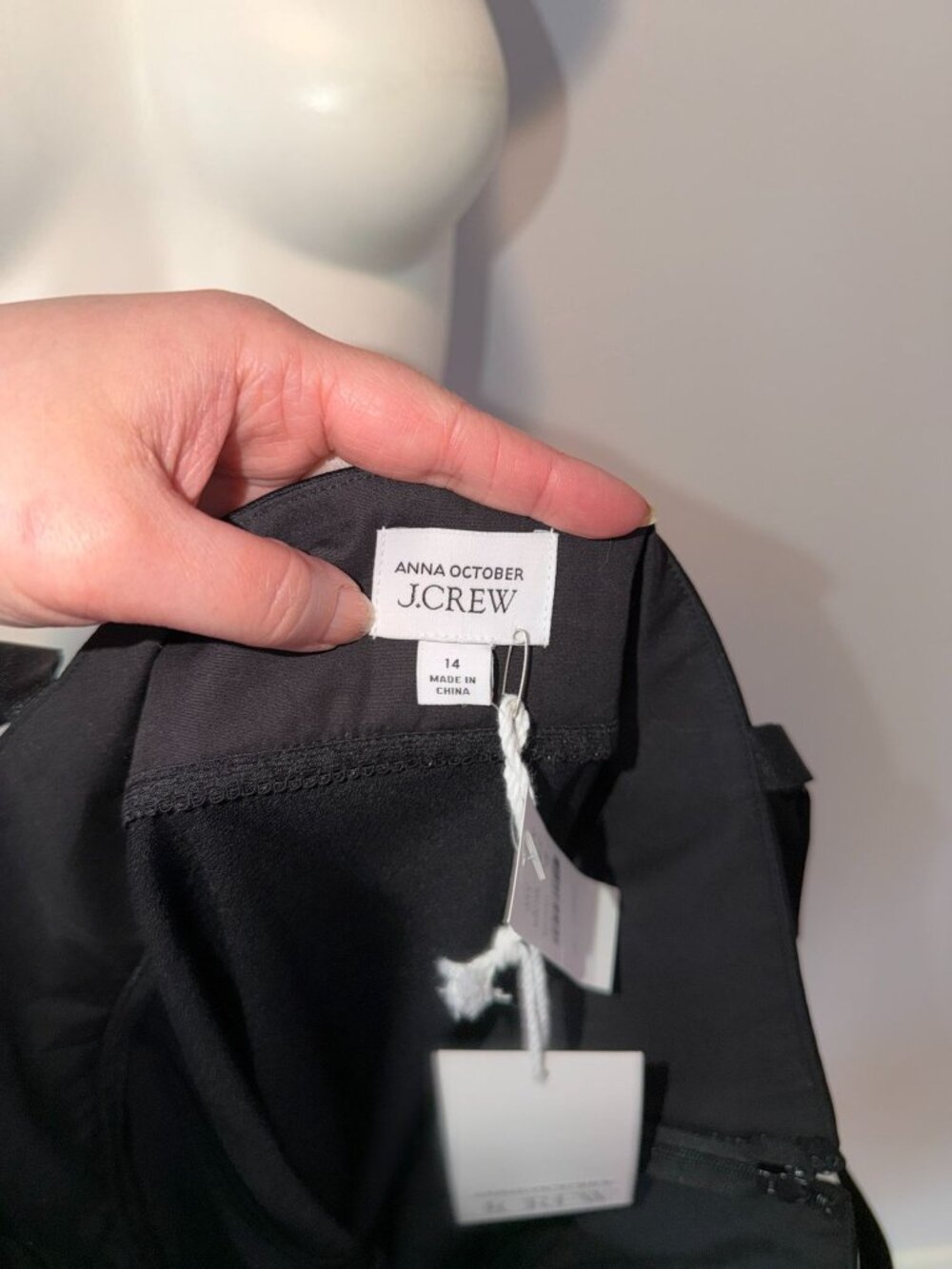 Anna October x J.Crew Black Lingerie Silk Satin Dress 14 NWT Bra Cup Corset Midi - Picture 6 of 8